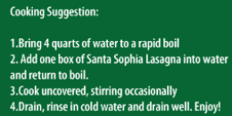 Santa Lasagna Catering